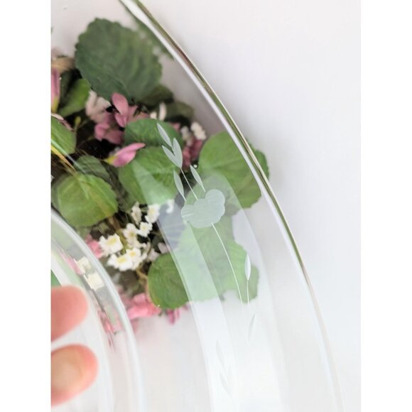 Vintage Princess House Heritage Chip and Dip Bowl Large Clear Glass Serving Bowl - Picture 5 of 7